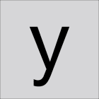 RZB - Buchstabe ''y'',100mm
