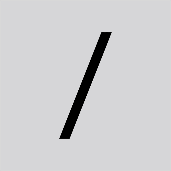 RZB - Buchstabe ''/'',100mm
