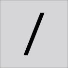 RZB - Buchstabe ''/'',100mm