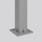 RZB - Leuchtenmast 156x156,H4200,m.Standfuß