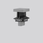 RZB - Aufsatz,2xLED/26W-2200K 156x156x190,sym.