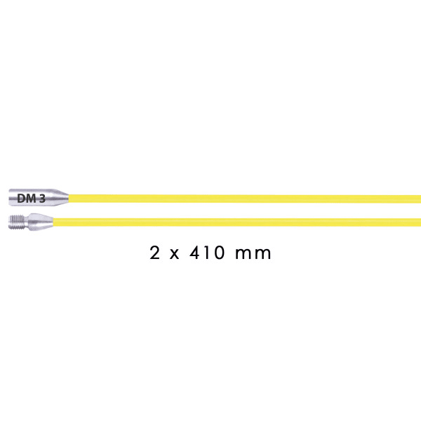 RUNPOTEC - Glasfaserstab Ø 3 mm Set 2x 0,5 m RTG Ø 6 mm Gewinde