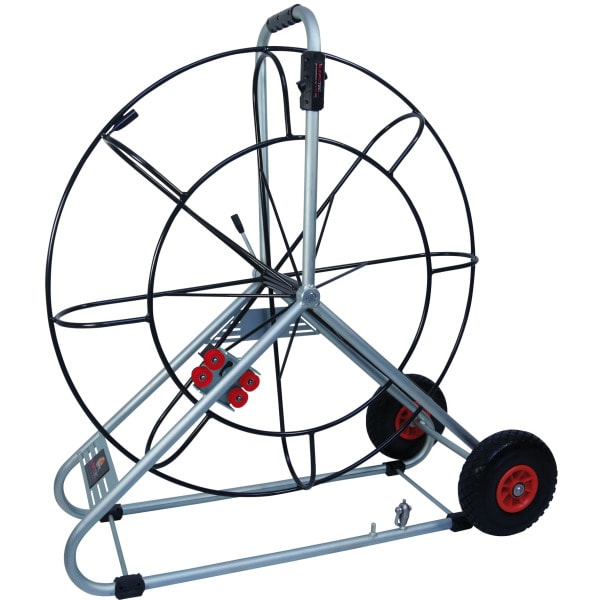RUNPOTEC - Stahlhaspel pulverbesch. für Ø 15mm Glasfaserstab, Ø 1400mm