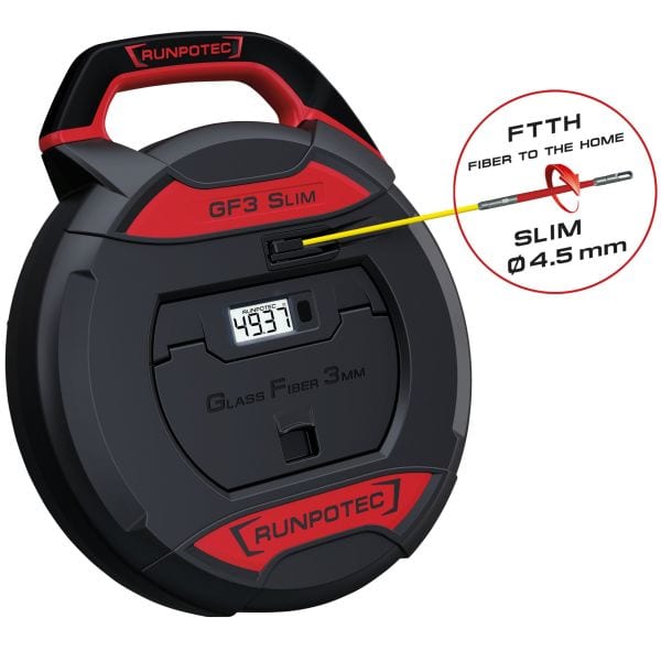 RUNPOTEC - GF3 SLIM-Glasfaserstab Ø3mm-30 m Kabeleinziehsystem für Rohrdm 5-40mm