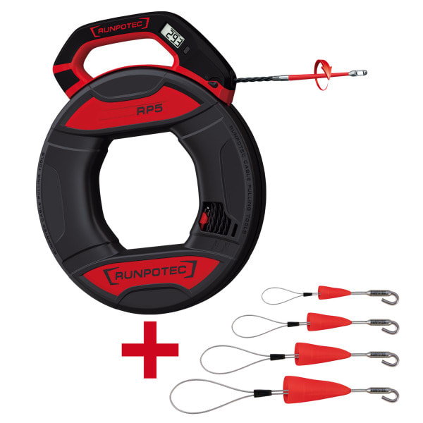RUNPOTEC - RP5 Meterzä. 30m+Kabelziehschl.Set Haken