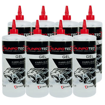 RUNPOTEC - Kabelgleitmittel GEL 1000 g - 8 Stück sehr gute Gleit- und Schmierwirkung