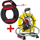 RUNPOTEC - RP5+GF4.5 Profi-Set je mit Meterzähler Kabeleinziehgerät 30m+ Glasfaserstab 60m