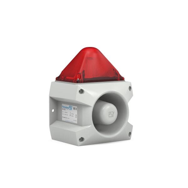 PFANNENBERG - LED-Schallgeber PA L 5 rot,12-48DC,107dB,IP66,NEMA4/4x,RAL7035