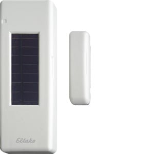 ELTAKO - Funk-Fenster-Türkontakt mit Solarzelle und Batterie, reinweiß glänzend