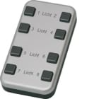 ELTAKO - Funk-Minihandsender. Oberseite alu lackiert, Unterseite und Tasten Anthrazit-Soft-Lackierung