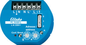 ELTAKO - Powerline-Aktor UP 53x43mm, 1S 10A, Sens.eing. 230V
