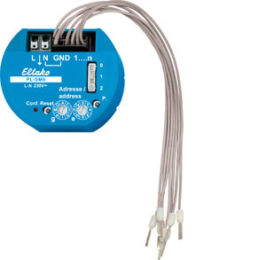 ELTAKO - Powerline-Sensoreingang UP 53x43mm, 8 Sens.eing.m.int.Klspg.