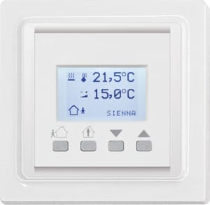 ELTAKO - Powerline-Temperaturregler UP mit Display, weiß, 50x50mm