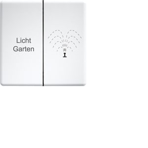 ELTAKO - Doppelwippe lasergraviert für Flächen-Funktaster 63x63mm