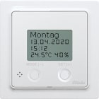 ELTAKO - Funk-Uhren-Thermo-Hygrostat mit Display im E-Design55, reinweiß glänzend