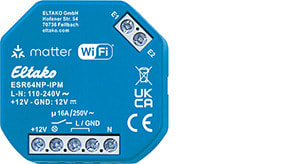 ELTAKO - Stromstoß-Schaltrelais mit IP, Matter über Wi-Fi, optional EnOcean, 1 Schließer nicht potenzialfrei 16 A
