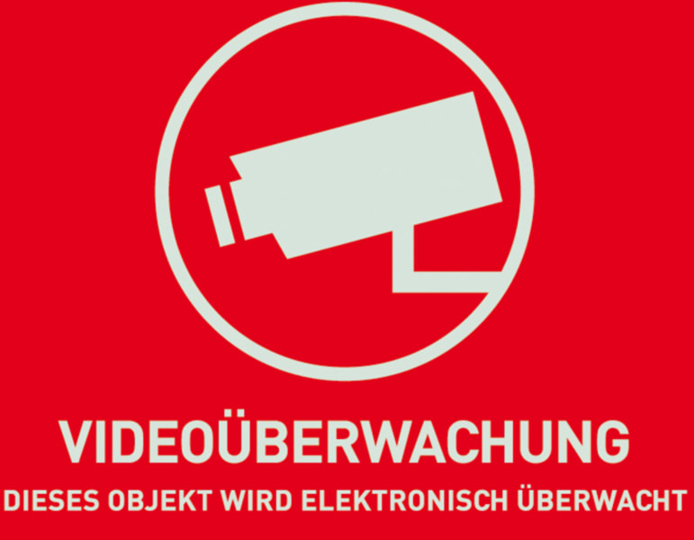 ABUS - Warnaufkleber Videoüberwachung (ohne ABUS Logo) 148 x 105 mm