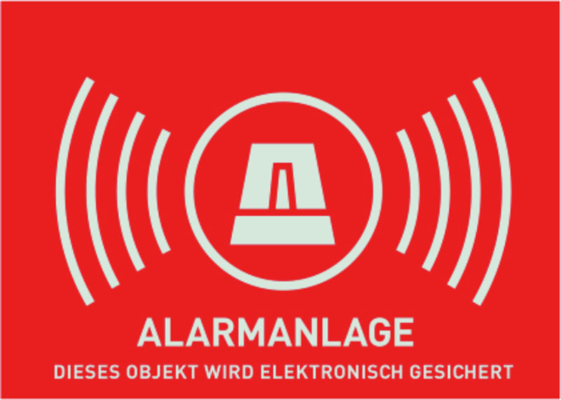 ABUS - Warnaufkleber Alarm (ohne ABUS-Logo) 74 x 52,5 mm
