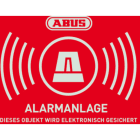 ABUS - Warnaufkleber Alarm mit ABUS Logo 148 x 105 mm (1 Stück)