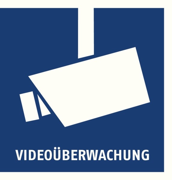ABUS - Warnaufkleber Videoüberwachung 90 x 90 mm