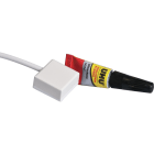 ABUS - Potentialfreier Glasbruchmelder mit Kleber (weiß)