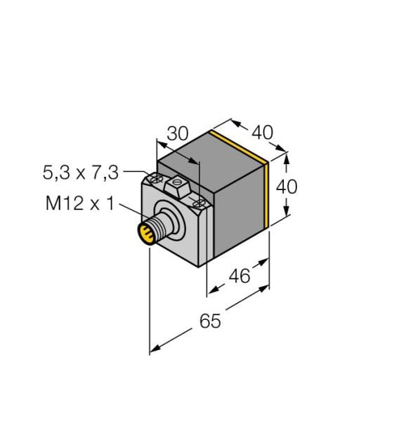 TURCK - induktiver Sensor, Quader, nicht bündig