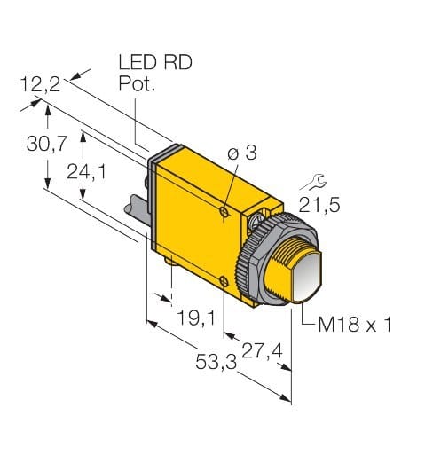 TURCK - Opto-Sensor, Einweglichtschranke (Empfänger)