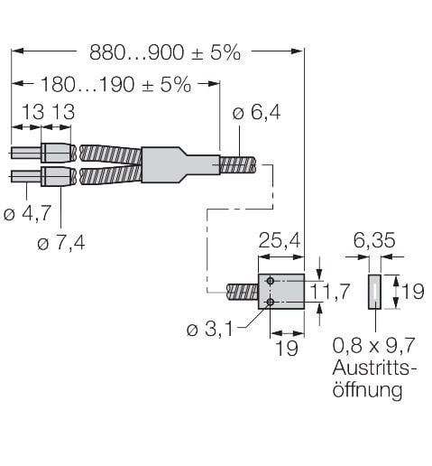 TURCK - Glas-Lichtleiter, Gabelleiter