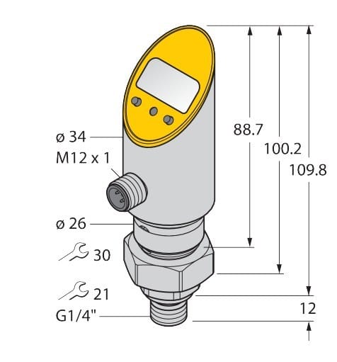 TURCK - Drucksensor (verdrehbar), mit 2 Transistorschaltausgängen pn
