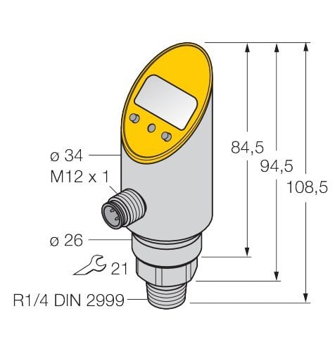 TURCK - Drucksensor, mit 2 Transistorschaltausgängen pnp/npn