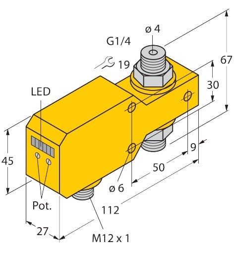TURCK - Strömungsüberwachung, Inline-Sensor mit integrierter Auswert