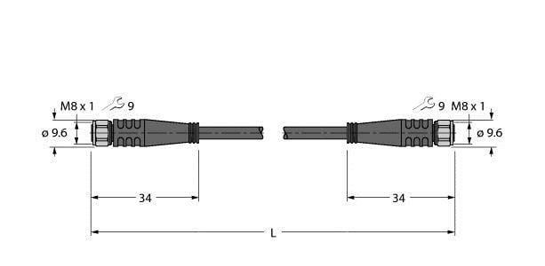 TURCK - Aktuator- und Sensorleitung / PP-EPDM, Verbindungsleitung
