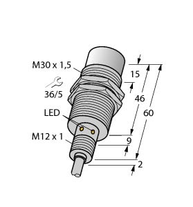 TURCK - Induktiver Sensor, für die Lebensmittelindustrie,