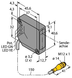 TURCK - Opto-Sensor, Laser-Winkellichttaster
