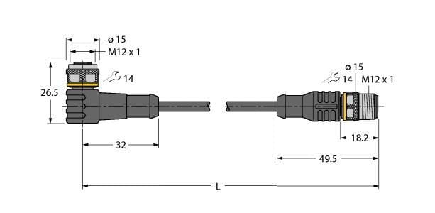 TURCK - Aktuator- und Sensorleitung / PUR, Verbindungsleitung