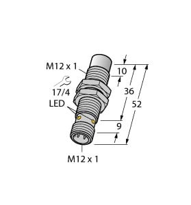 TURCK - Induktiver Sensor, für die Lebensmittelindustrie,