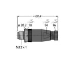 TURCK - M12 x 1 Rundsteckverbinder, Konfektionierbarer Stecker, gera