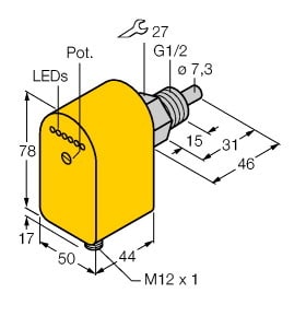 TURCK - Strömungsüberwachung, Eintauchsensor mit integrierter Auswer