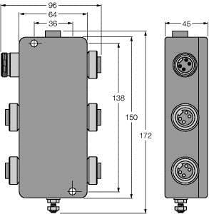 TURCK - PROFIBUS-PA, IP67-Verteilerbaustein, vierkanalig, PTB 03 ATE