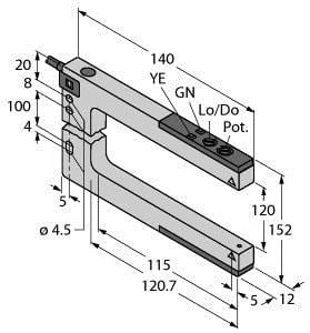 TURCK - Opto-Sensor, Gabellichtschranke