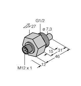 TURCK - Strömungsüberwachung, Eintauchsensor ohne integrierte Auswer
