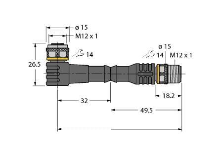 TURCK - Aktuator- und Sensorleitung / PUR, Verbindungsleitung