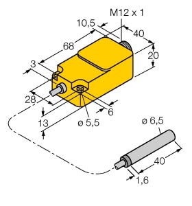 TURCK - Induktiver Sensor, zur Materialerkennung, Standard