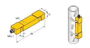 TURCK - Induktiver Sensor, Erkennung von kleinen, schnellen, im Schl