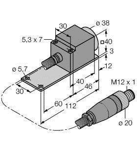 TURCK - Induktiver Sensor, mit erweitertem Temperaturbereich, Standa