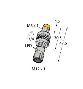 TURCK - Induktiver Sensor, mit erhöhtem Schaltabstand, Standard