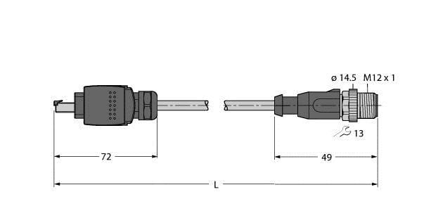 TURCK - Leitung für Industrial Ethernet / PUR, Verbindungsleitung ge