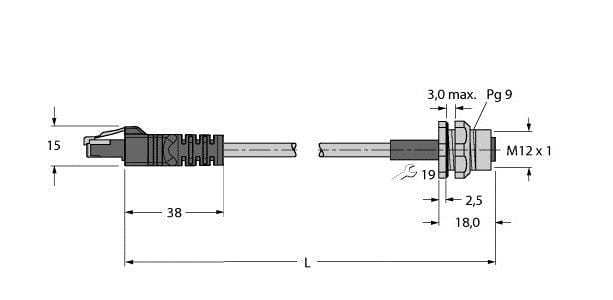 TURCK - Leitung für Industrial Ethernet, TPE-Kabelmantel