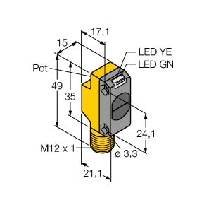 TURCK - Opto-Sensor, Einweglichtschranke (Sender)