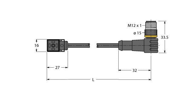 TURCK - Ventilsteckverbinder Bauform CI, Verbindungsleitung